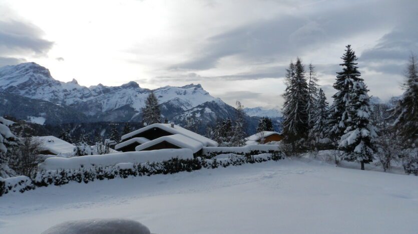 Chalet Framboise Snowy View